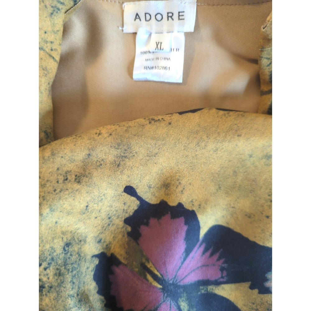 Vtg Adore Poncho Top XL Butterflies Fringe Art to Wear Festival Boho Lagan Look - Picture 4 of 11